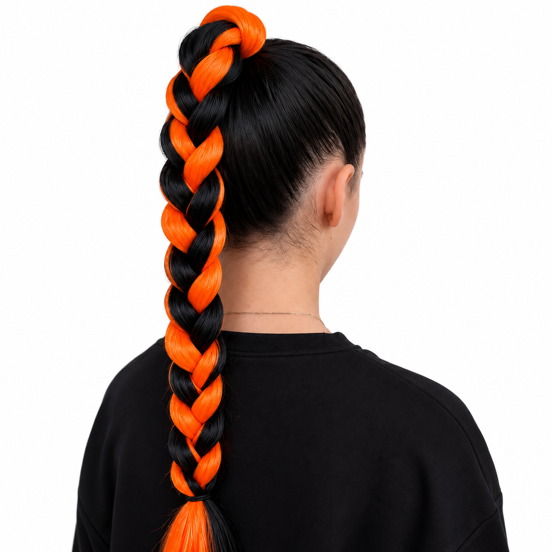 Pumpkin Patch with Tinsel Ponytail