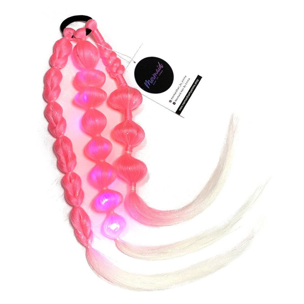 Pink Re-usable Rave Hair with Lights