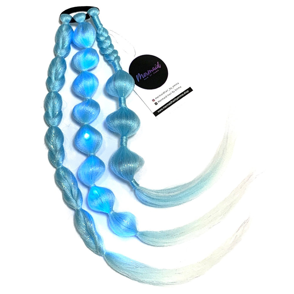 Blue Festival Extensions with led lights.
