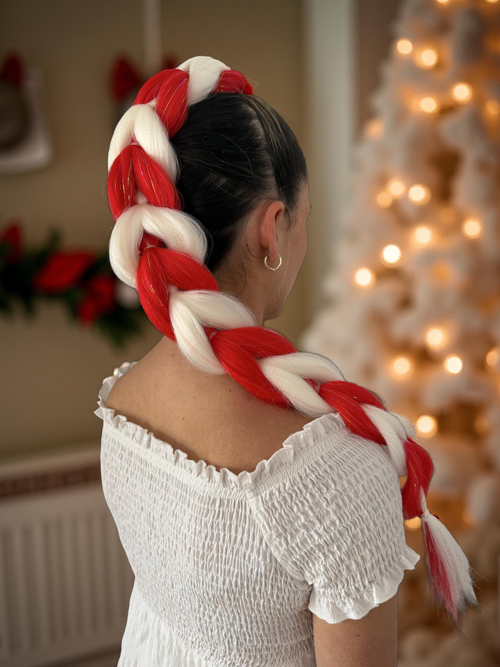 Red Candy Cane Dragon Braid