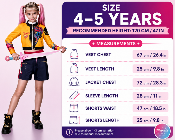 Kids Vibrant Stage & Festival Outfit - 3 Piece