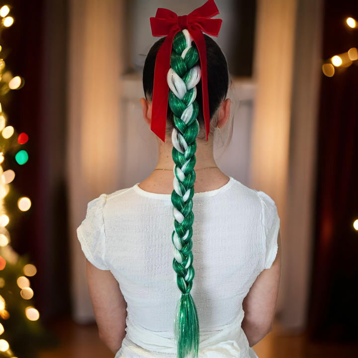 Candy Cane Green With Tinsel