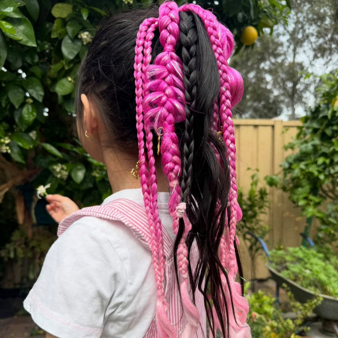 Pretty Pink Charm Ponytail