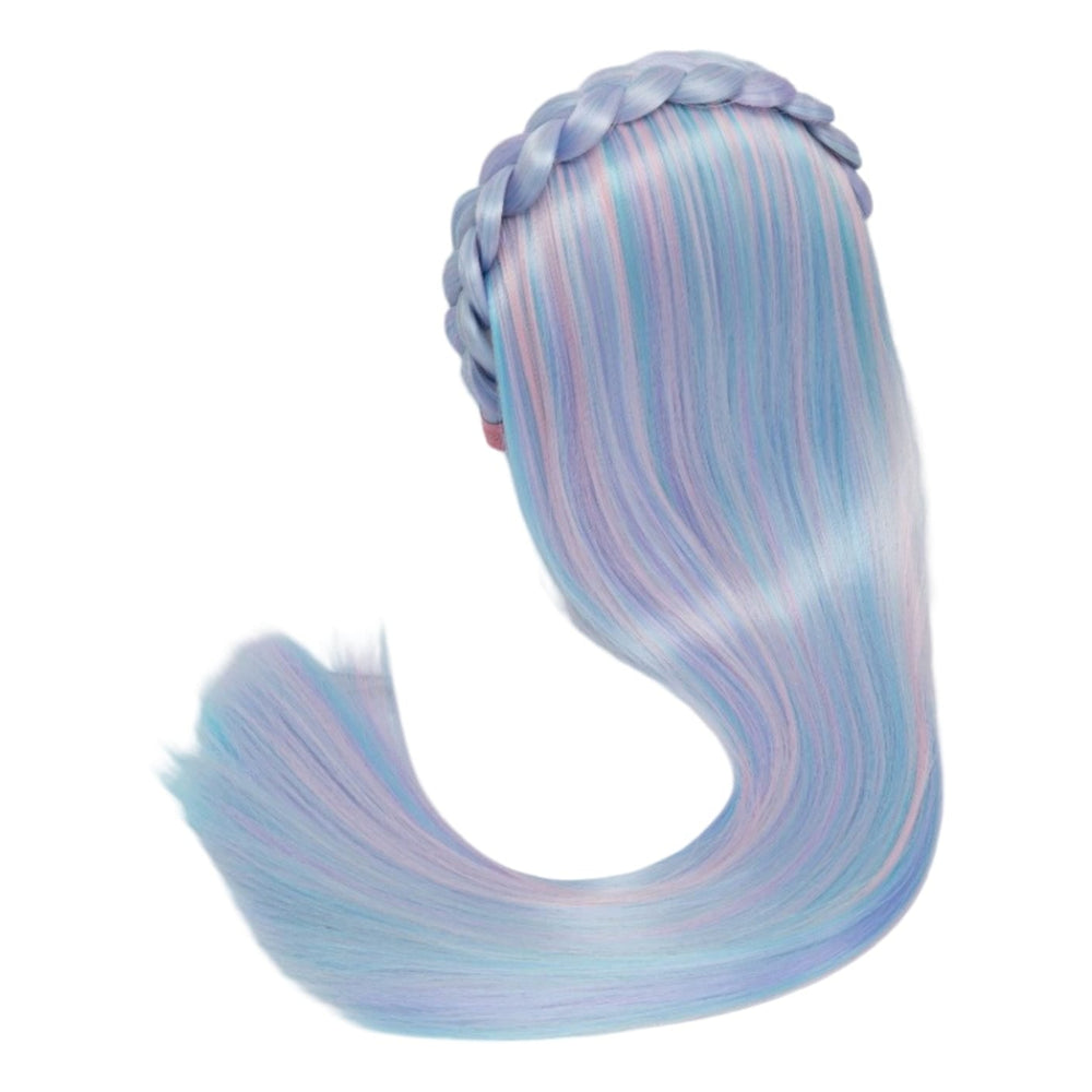 Pastel-colored Hair Extensions with a decorative bow on a white background