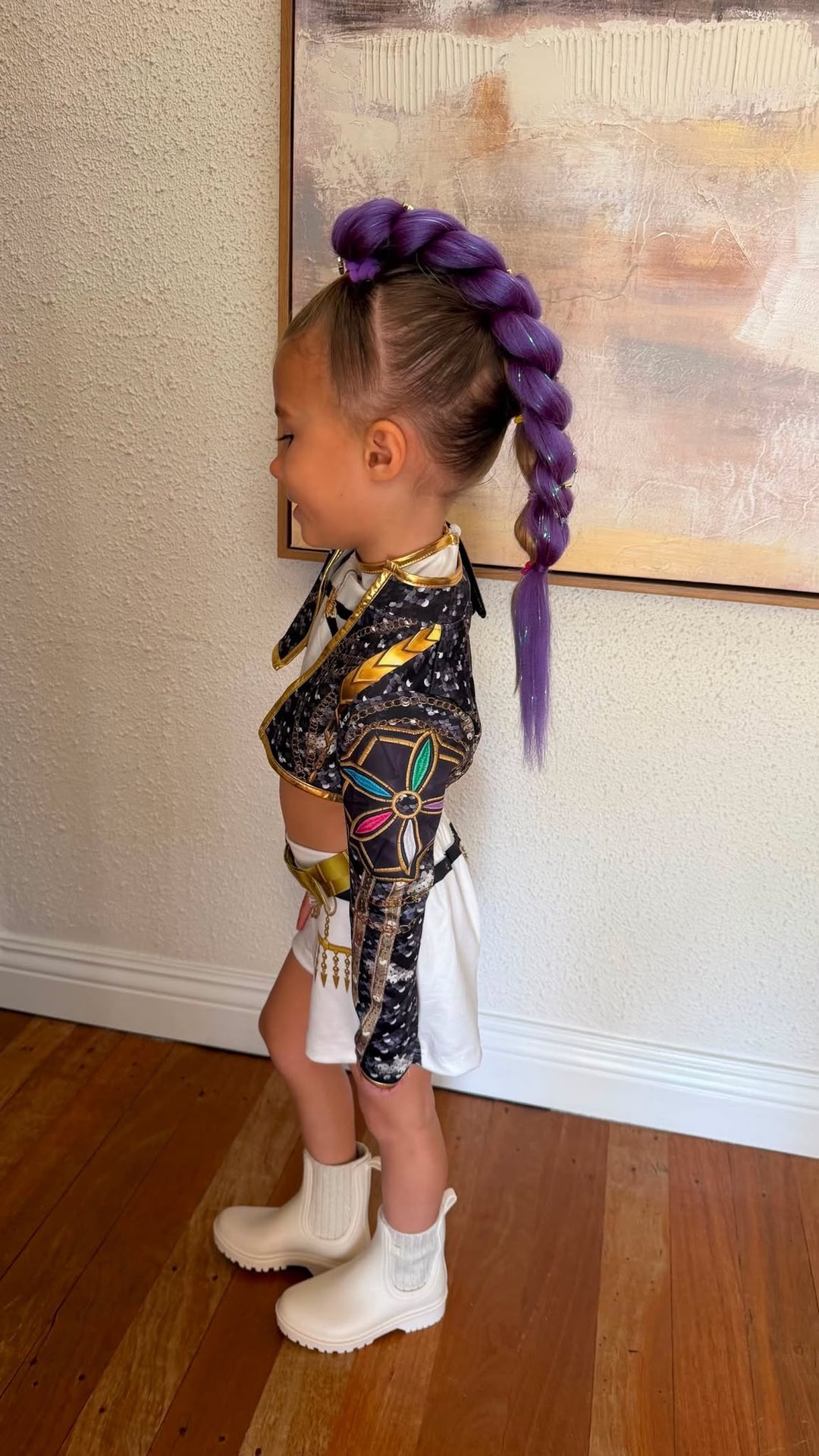 Mini Rumi Dragon Braid with Gold Stars.