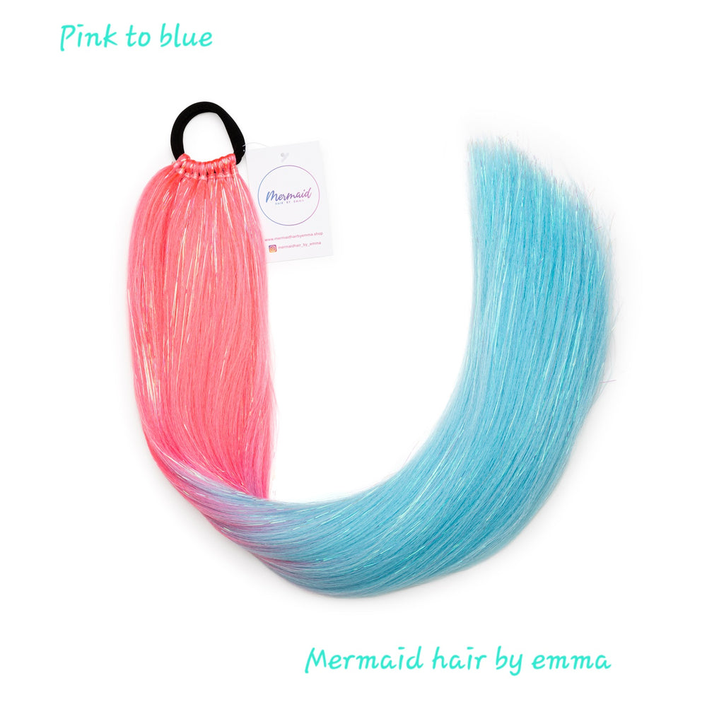Pink and Blue Kids Reusable Hair extension