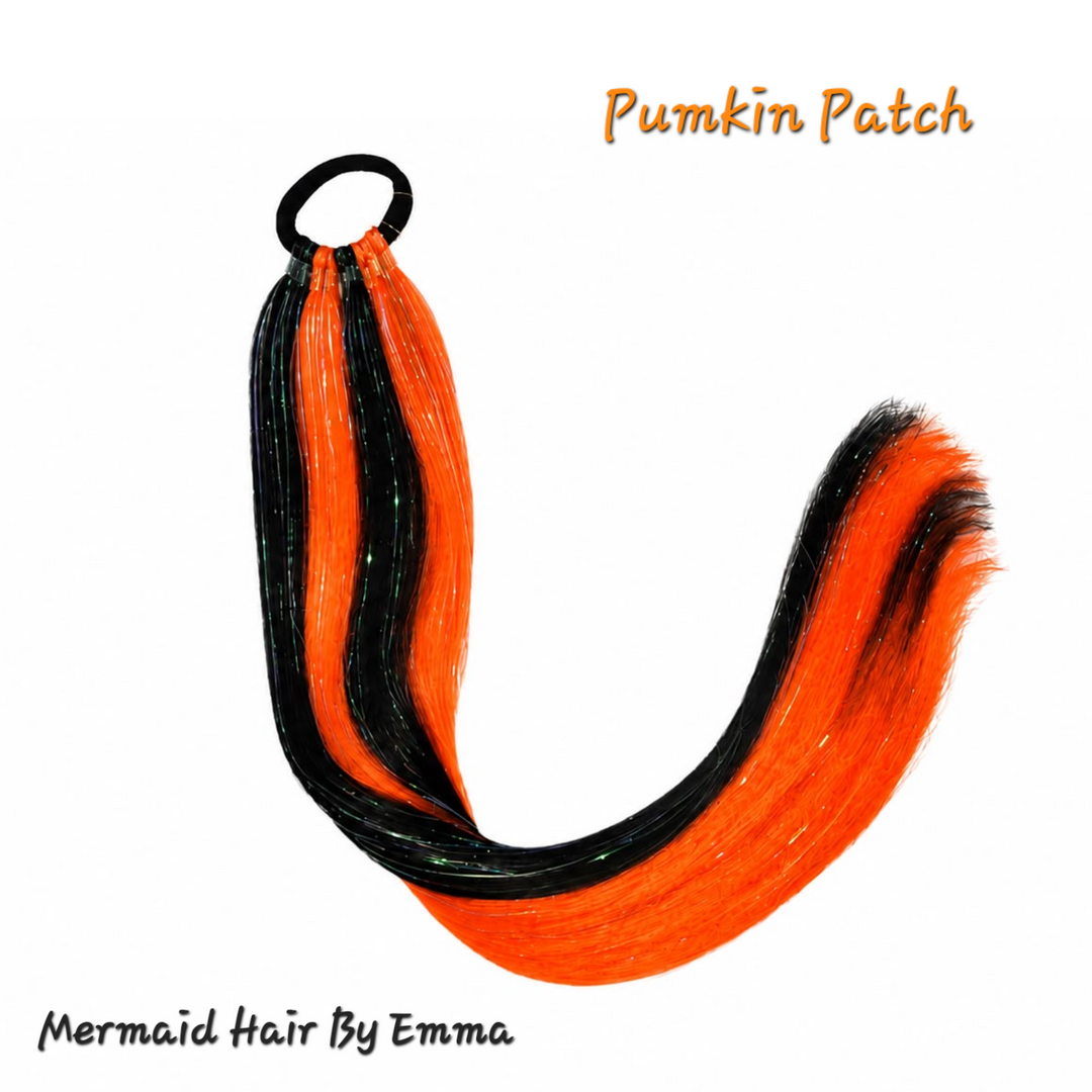 Pumpkin Patch with Tinsel Ponytail