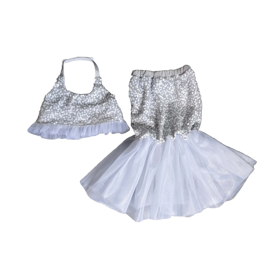 Mermaid Dress- Silver Sequin