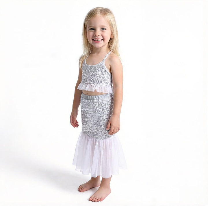 Mermaid Dress- Silver Sequin